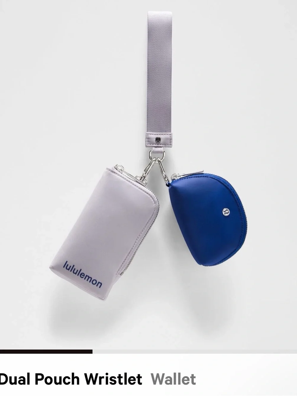 lululemon athletica Lavender and Royal Blue Dual Pouch Wristlet